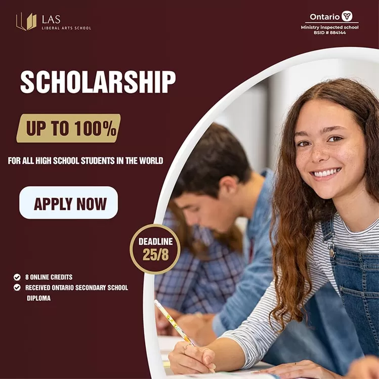 Học bổng toàn phần dành cho học sinh từ lớp 9 đến lớp 12